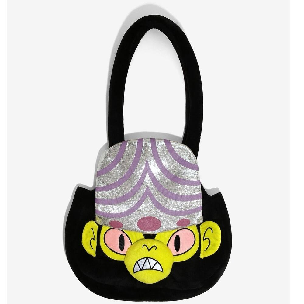 NWT The Powerpuff Girls Mojo Jojo Monkey Face Plush Tote Bag Purse y2k 2000’s